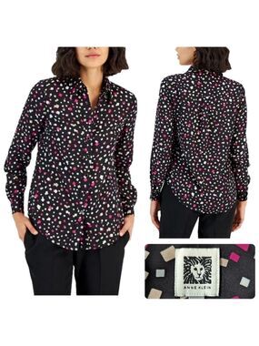 5/$20!! Anne Klein button-front blouse